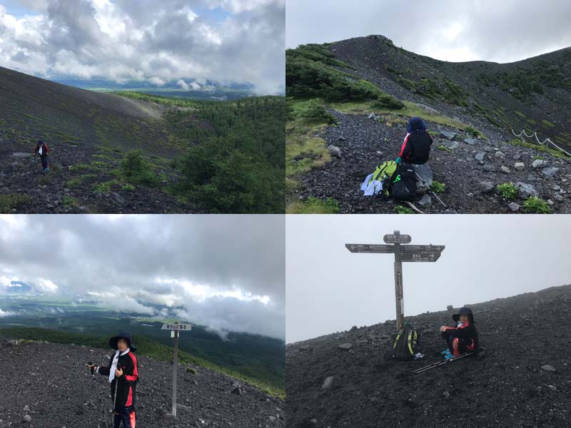 小学生と富士山登山