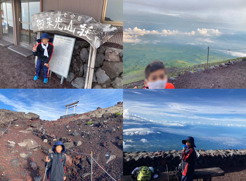 小学生と富士山登山